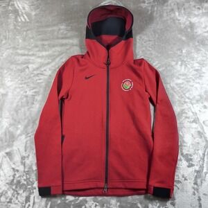 Nike Dry Showtime Hoodie Women Small Red Full Zip Tech Pasadena Tournament Roses